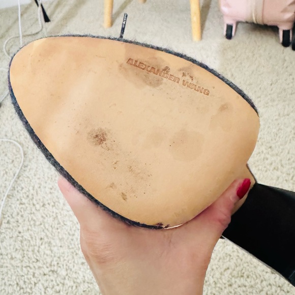 Alexander Wang Constance Gray Wool platform boots Heel/ pump Women’s Size 35 - Picture 4 of 9